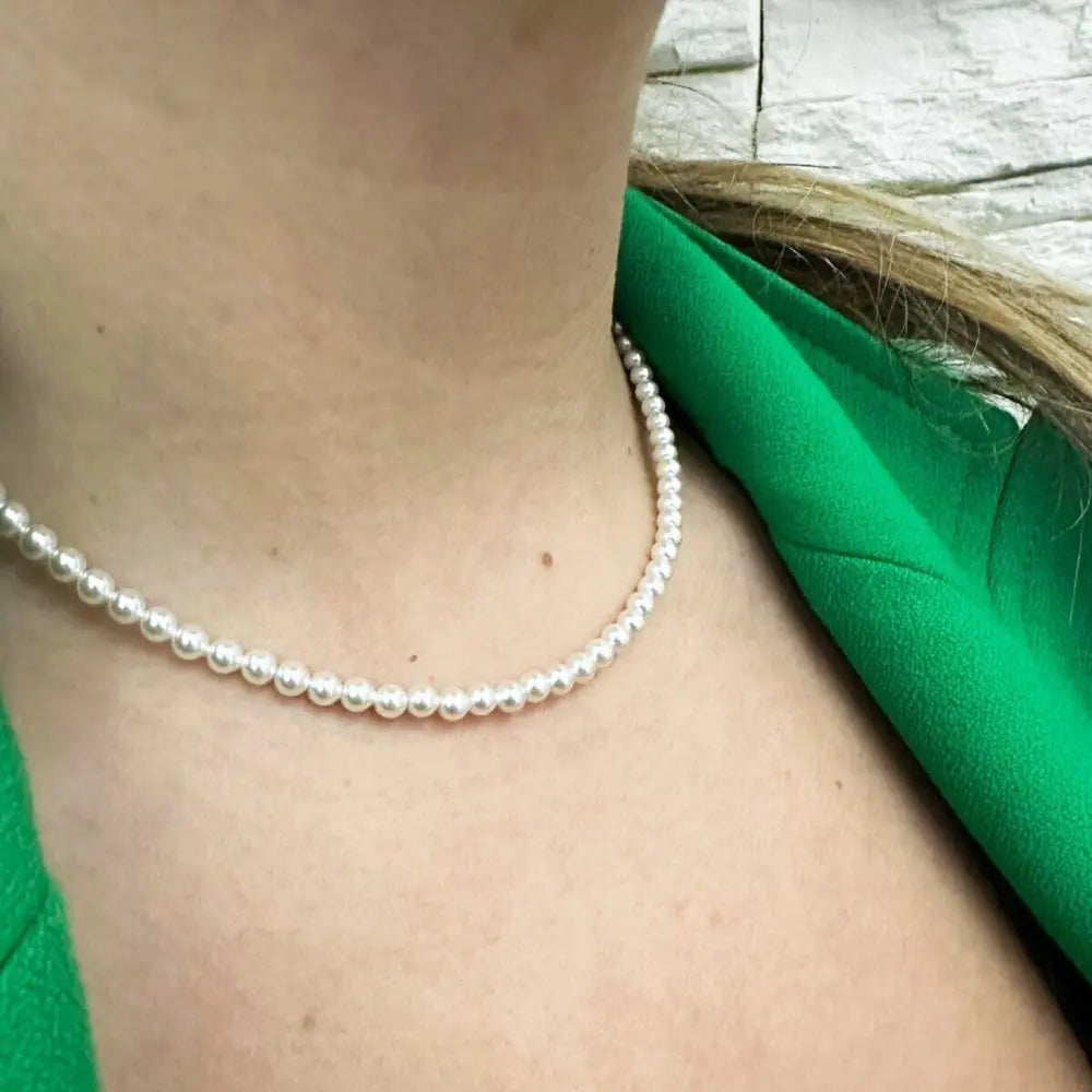 collana di perle argento