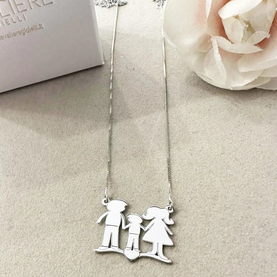 Collana Famiglia Family in argento 925